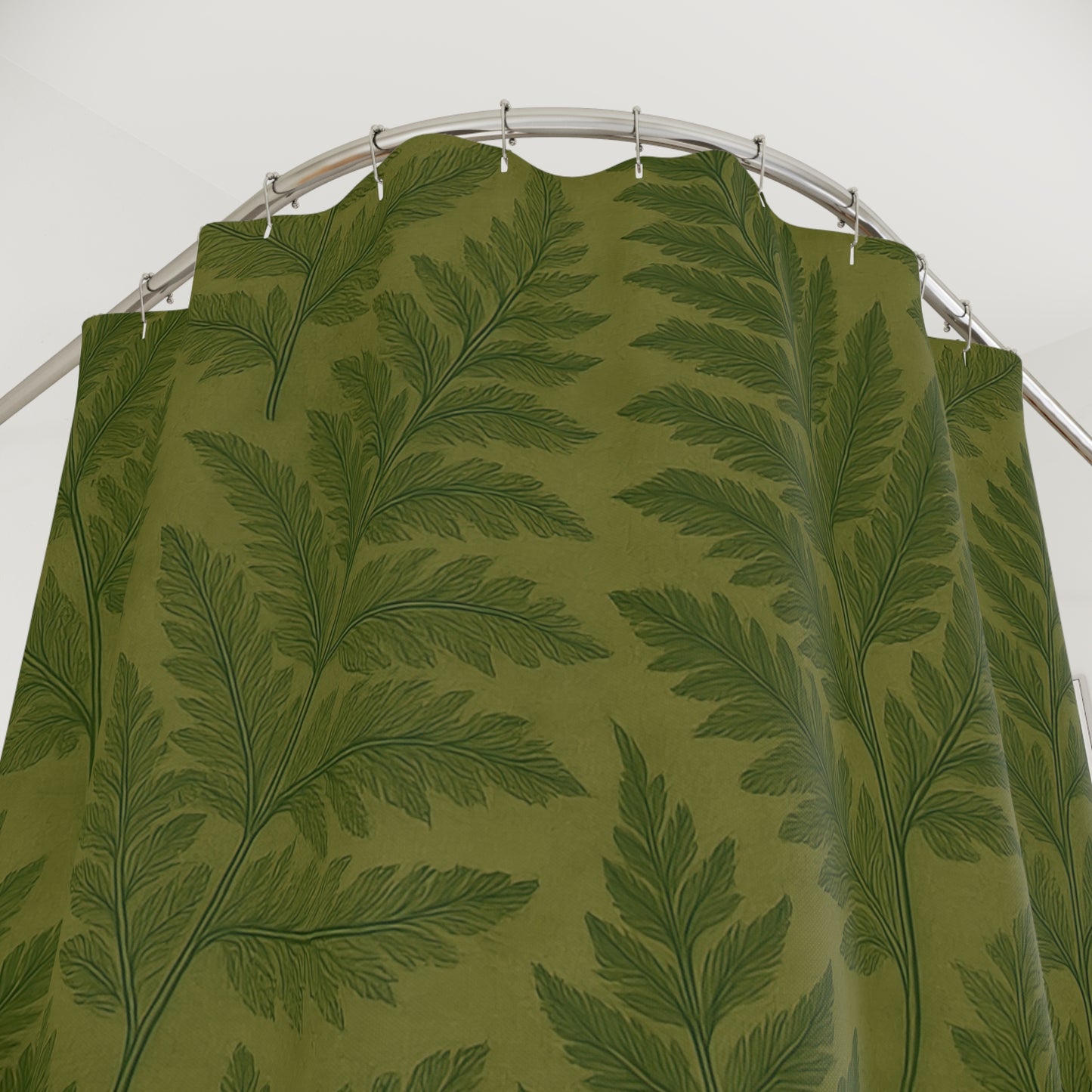 Botanical Fern Shower Curtain - Chic Bathroom Decor, Tropical Vibes, Home Decor, Gift for Nature Lovers, Eco-Friendly Bathroom