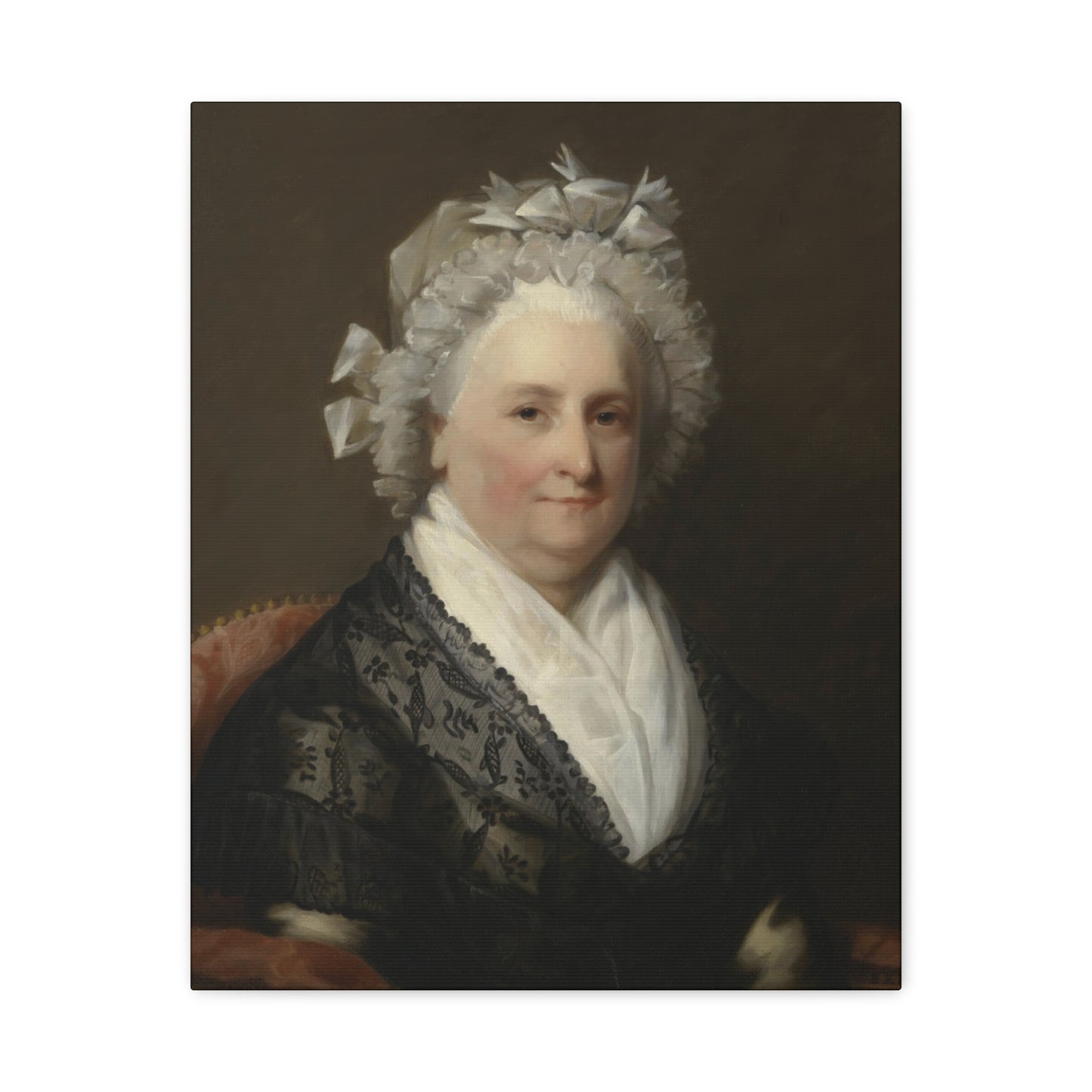 Martha Washington by Gilbert Stuart Classic Portrait Canvas Print - Elegant Home Décor Artwork