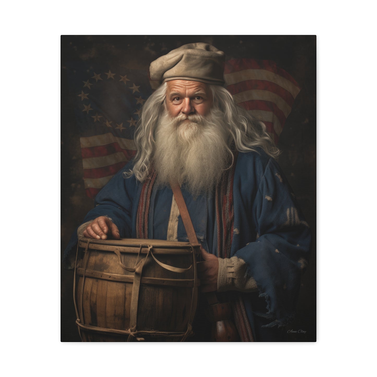 Americana Santa Matte Canvas, Stretched, 1.25"