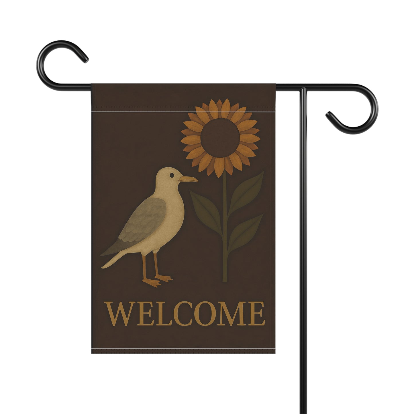 Welcome Garden & House Banner, Decorative Yard Sign, Outdoor Decor, Spring & Summer Decoration, Bird & Sunflower Theme
