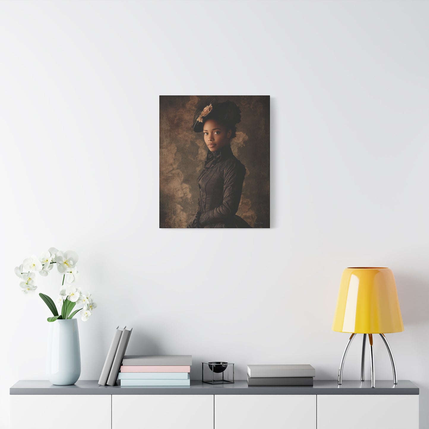 Virtue Elegant Vintage Canvas Art Print - Timeless Portrait Decor