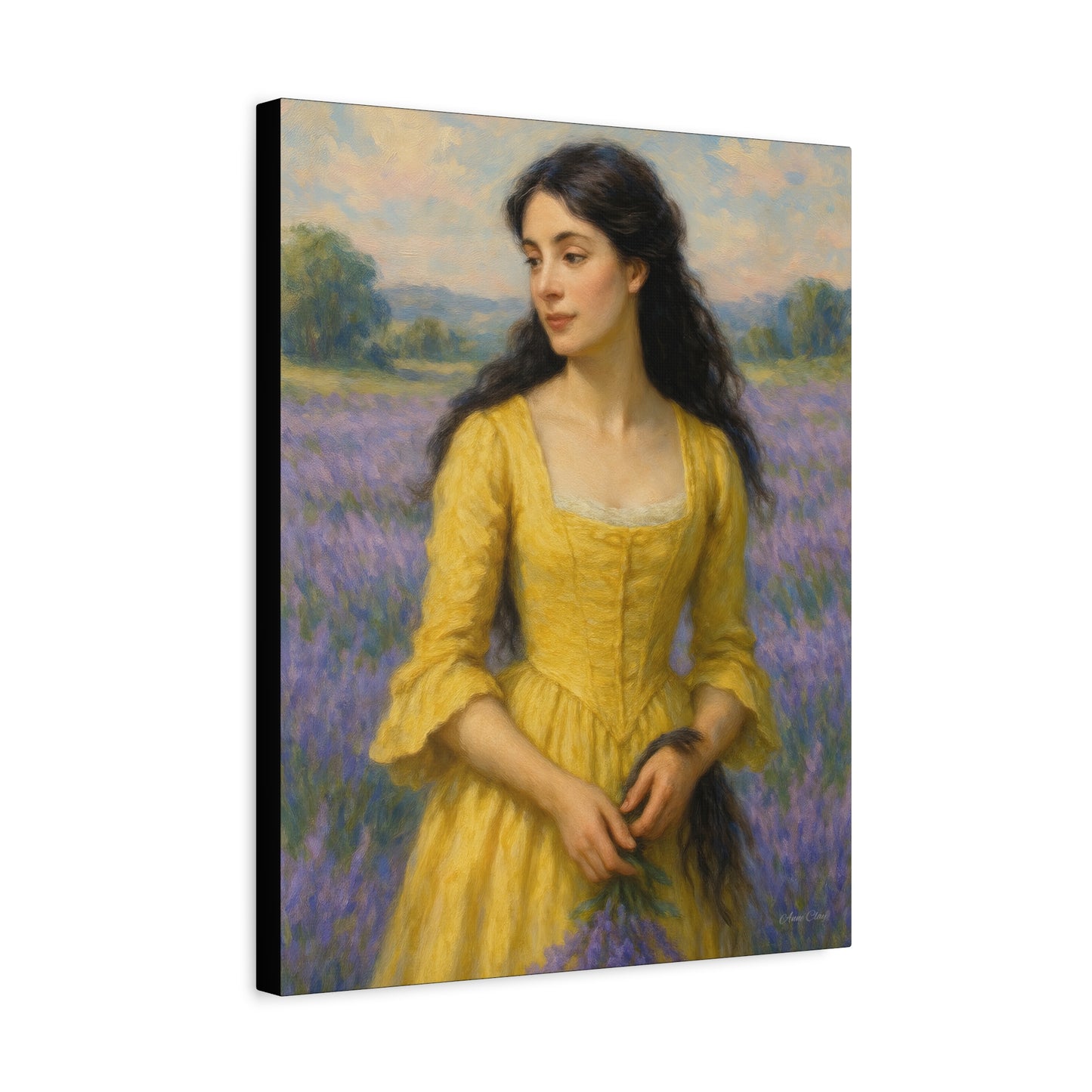 Stretched Canvas Art Print, Floral Decor, Wall Art for Living Room, Lavender Fields