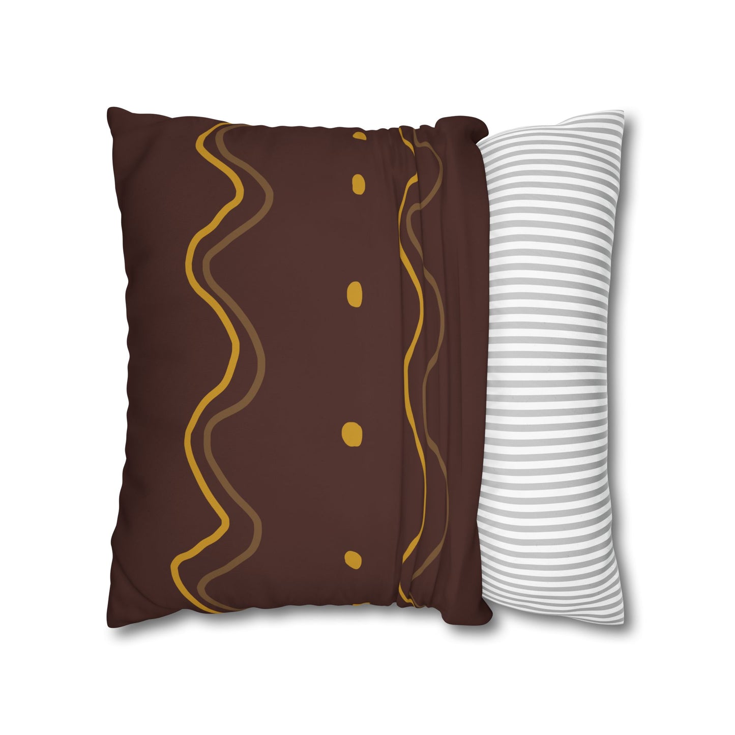 Redware Squiggles Square Poly Canvas Pillowcase