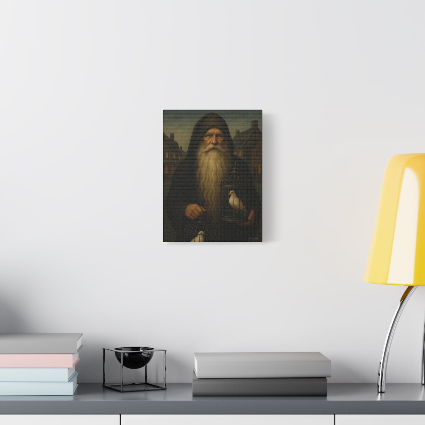 Peace Santa, Old World Colonial Wall Art Canvas, Large Print, Home Decor, Gift for Art Lovers, Christmas