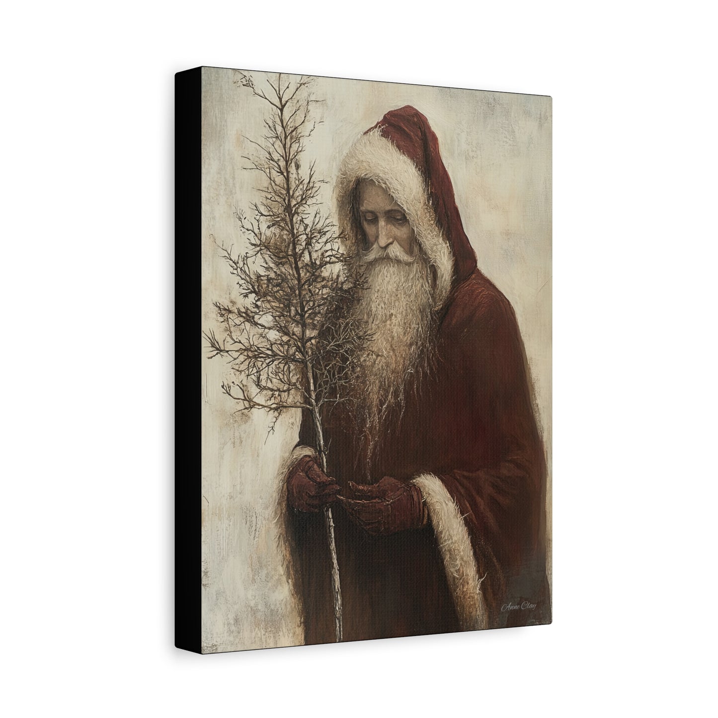 WS Humble Santa Matte Canvas, Stretched, 1.25"
