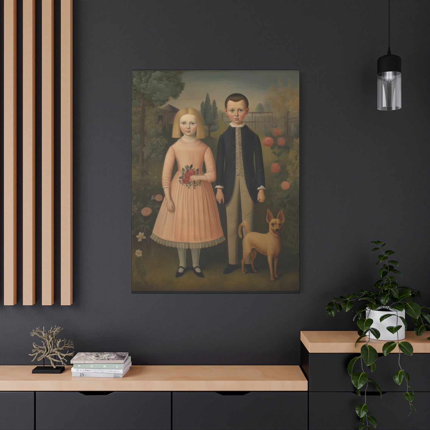 Whimsical Vintage Art Print - Matte Stretched Canvas Wall Decor