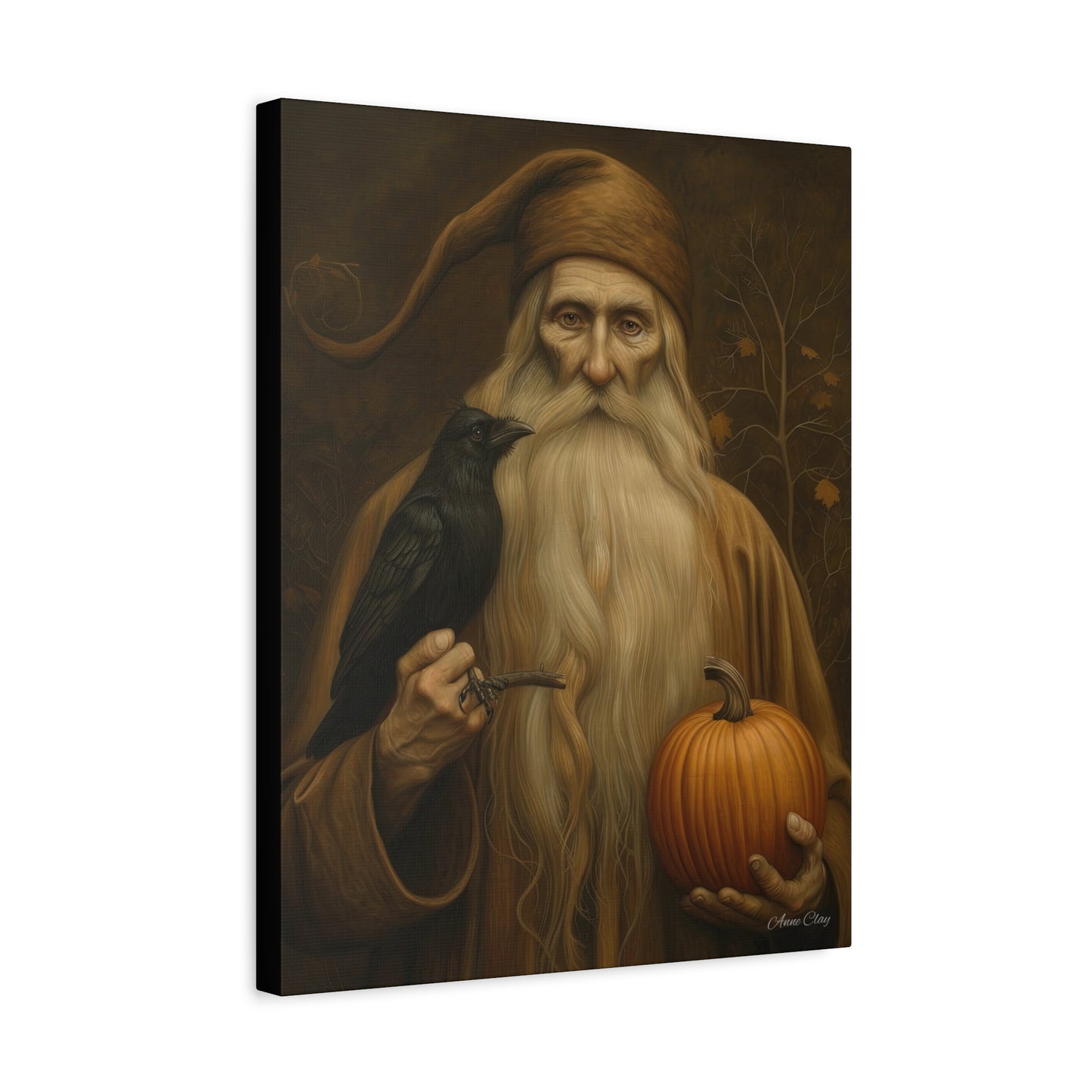 Mystical Harvest Canvas Art, Autumn Decor, Halloween Wall Art, Rustic Home Decoration, Gift for Nature Lovers