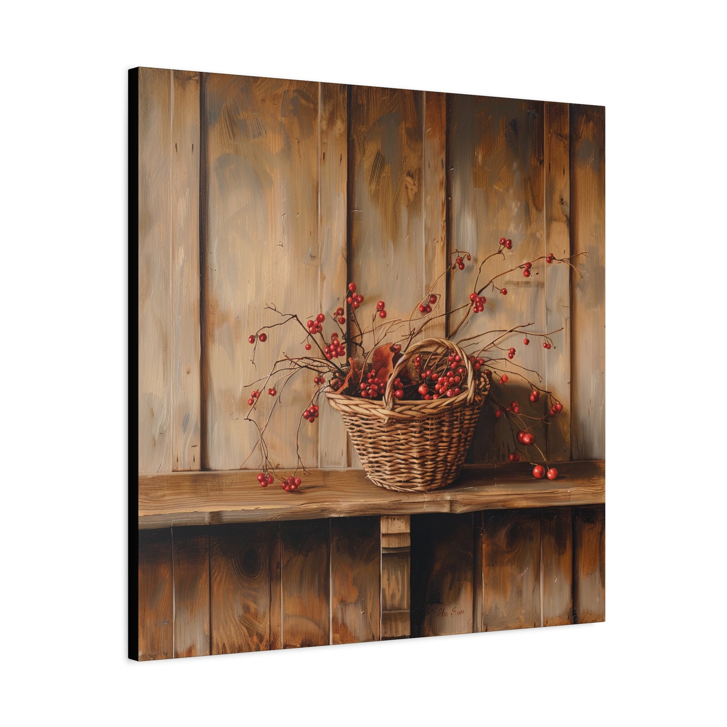 Basket of Bittersweet Matte Canvas, Stretched, 1.25"