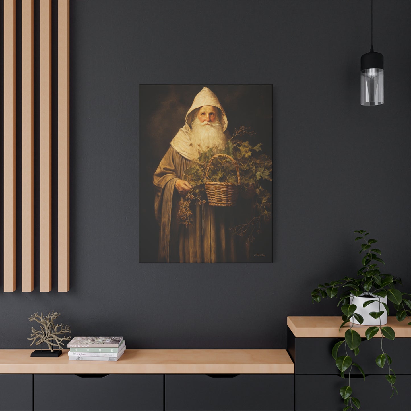 Gentle Santa Matte Canvas, Stretched, 1.25"