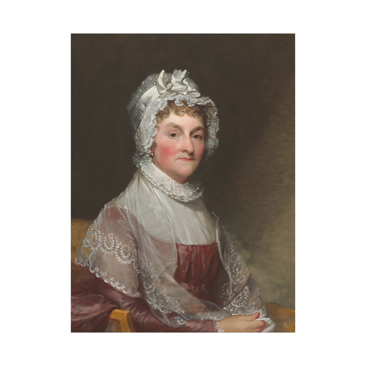 Abigail Adams wife of President John Adams Canvas Wall Art - Elegant Vintage Portrait of a Lady