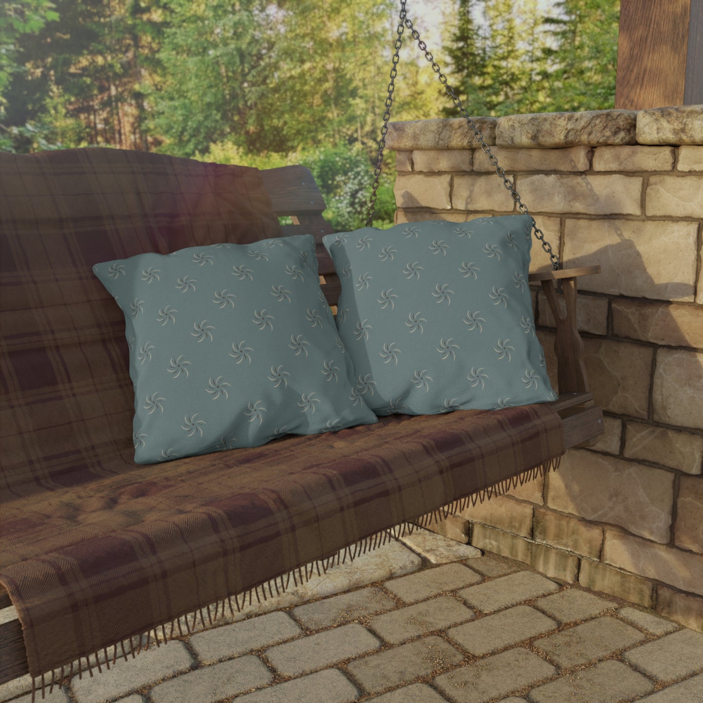 Cozy Outdoor Pillows with Swirl Design - Perfect for Patios and Gardens