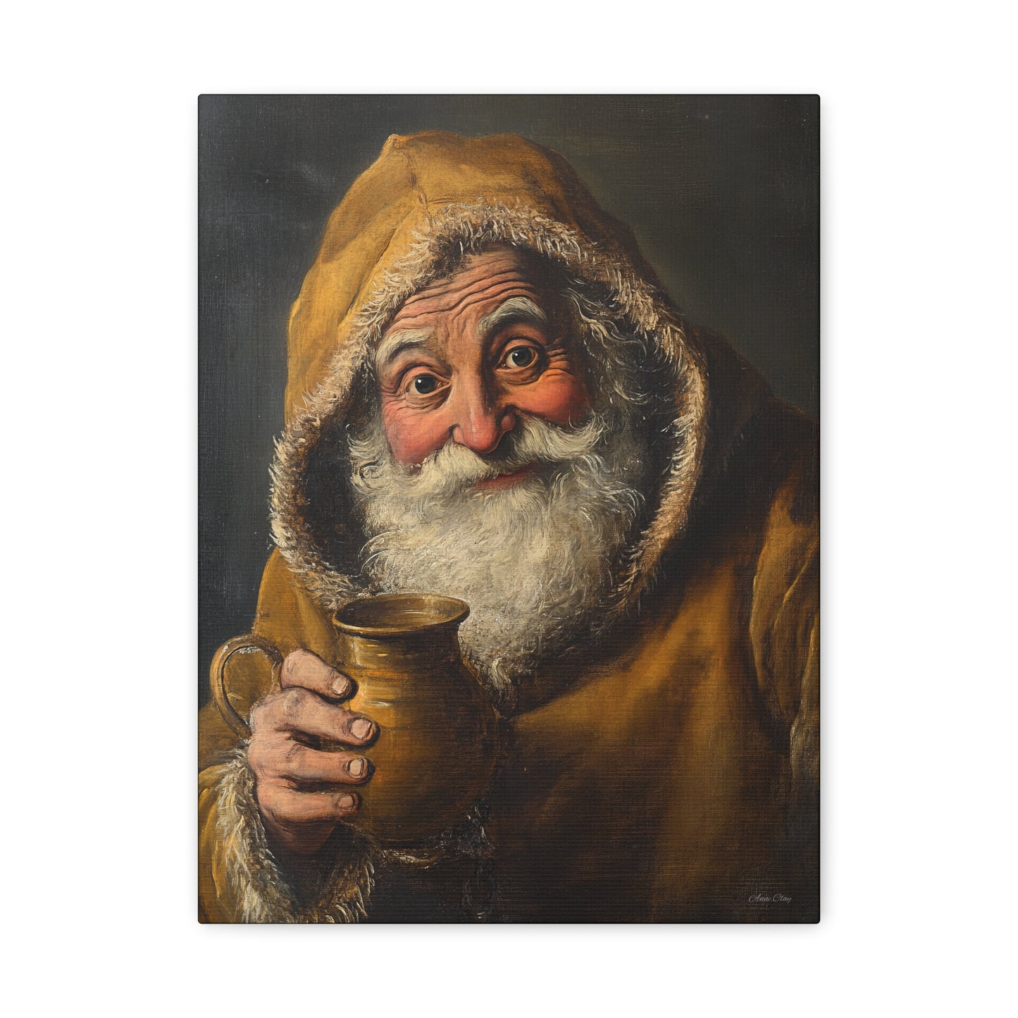 Tavern Santa Matte Canvas, Stretched, 1.25"
