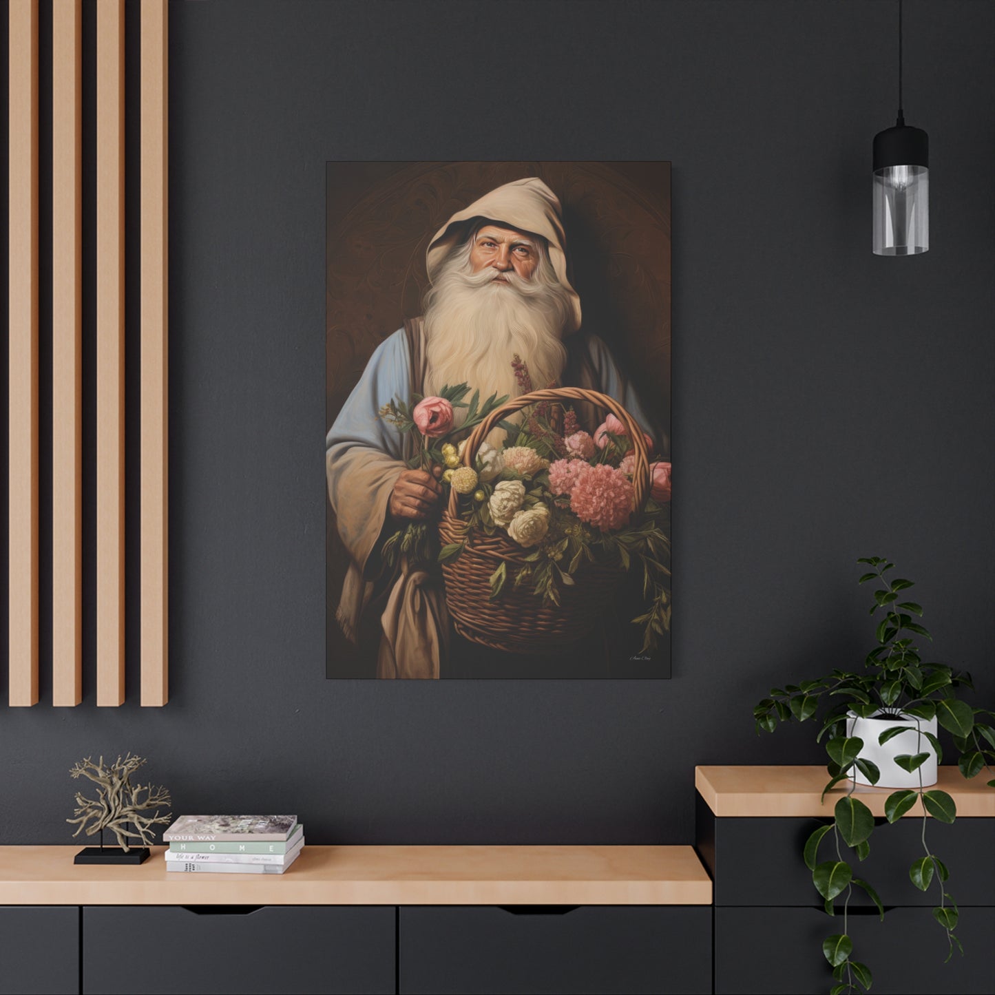 Gardener Santa Matte Canvas, Stretched, 1.25"