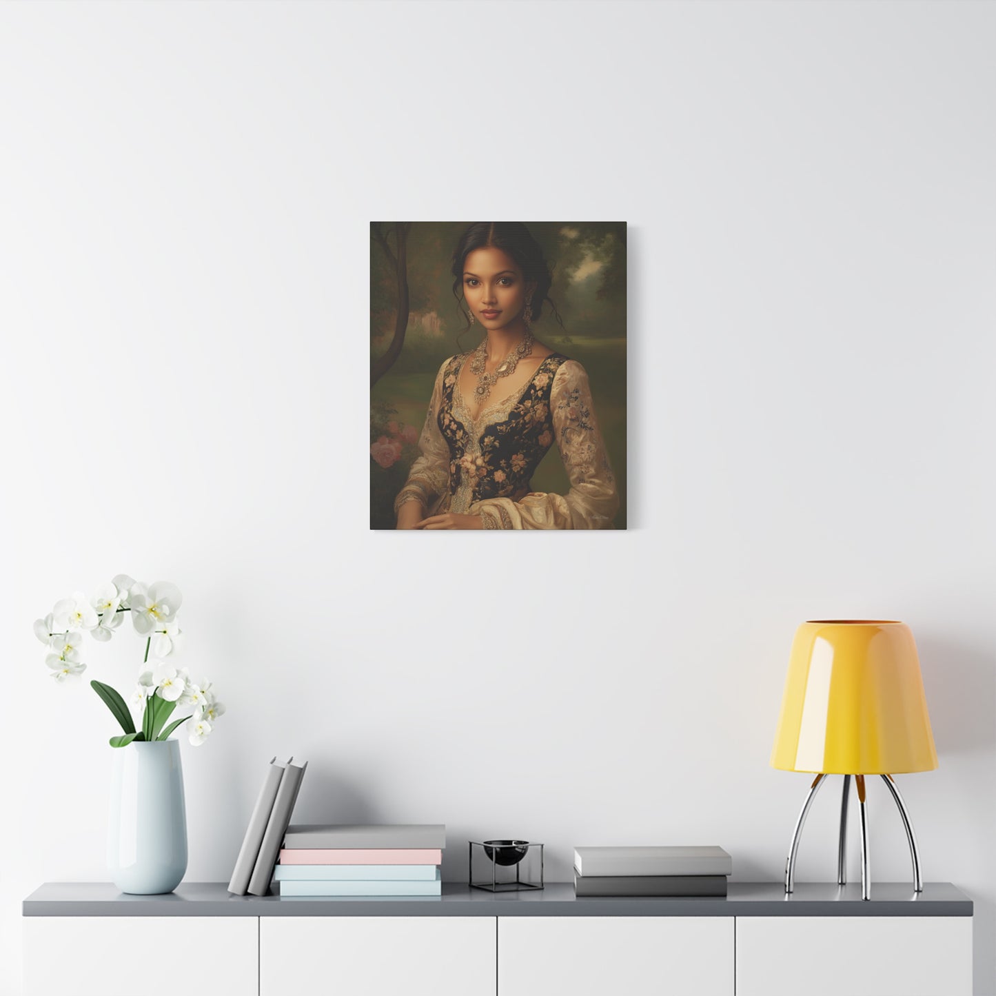 Elegant Floral Canvas Art Print, Wall Décor, Home Decoration, Gift for Her, Feminine Artwork, Vintage Inspired