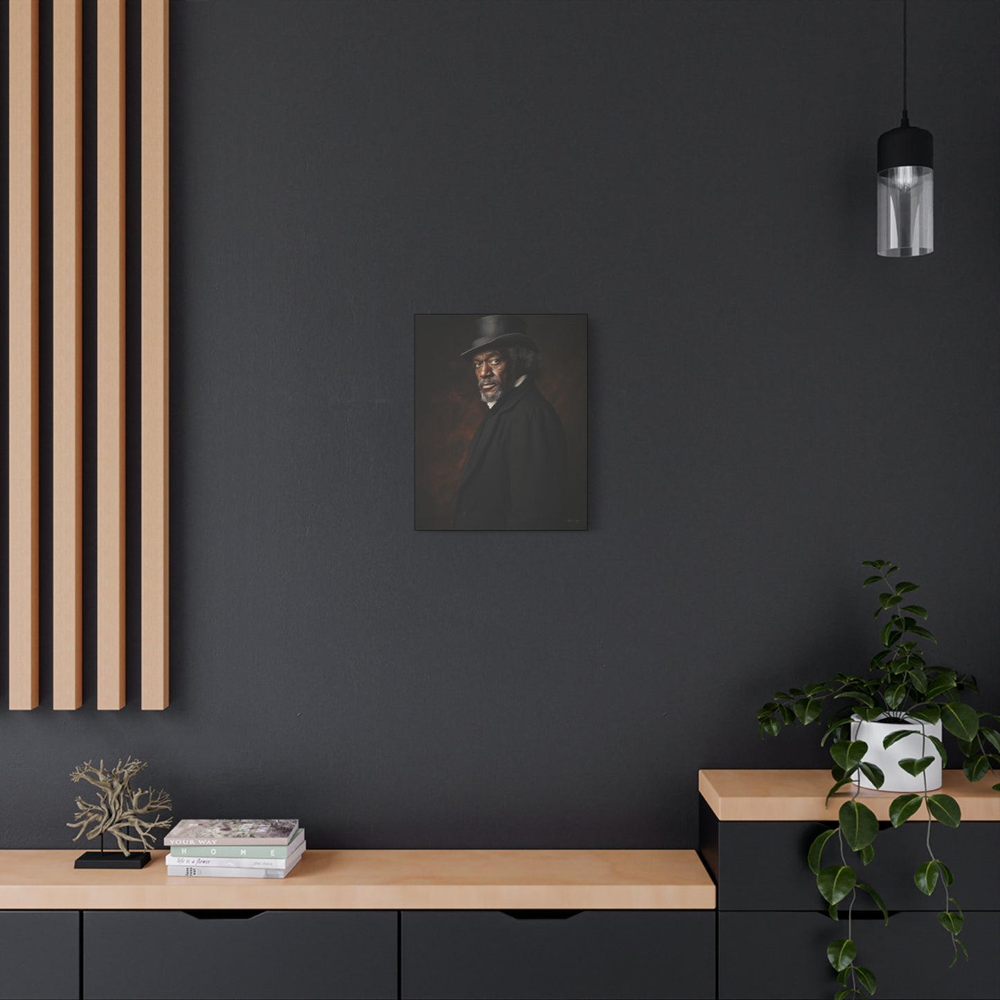 Frederick Elegant Stretched Canvas Art - Iconic Portrait on Matte Finish