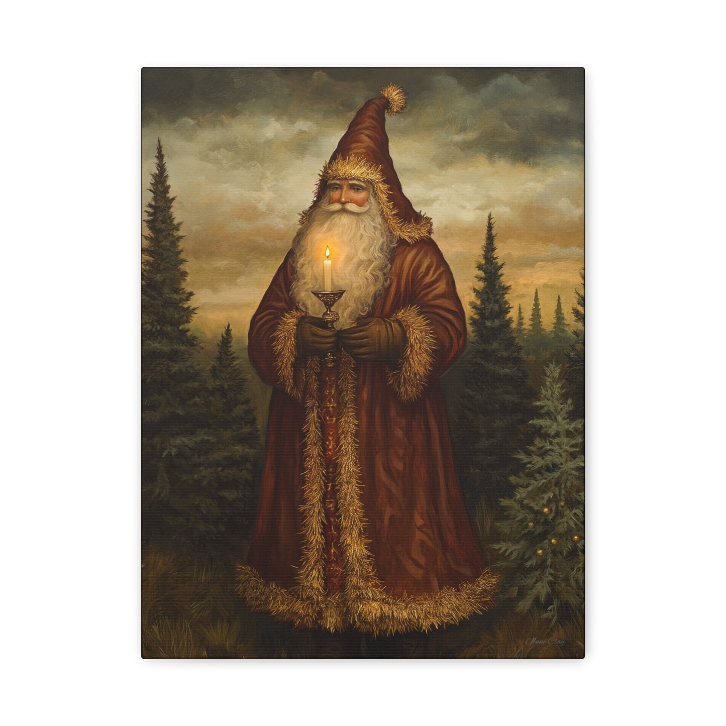 WS Fantasy Santa Matte Canvas, Stretched, 1.25"