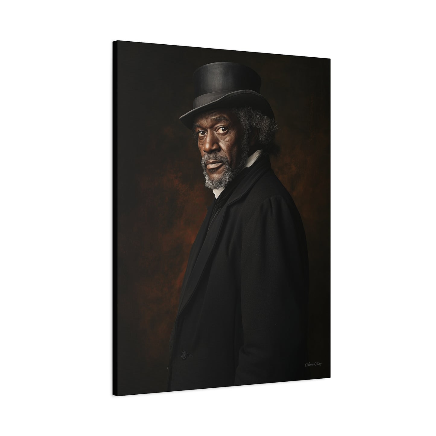 Frederick Elegant Stretched Canvas Art - Iconic Portrait on Matte Finish