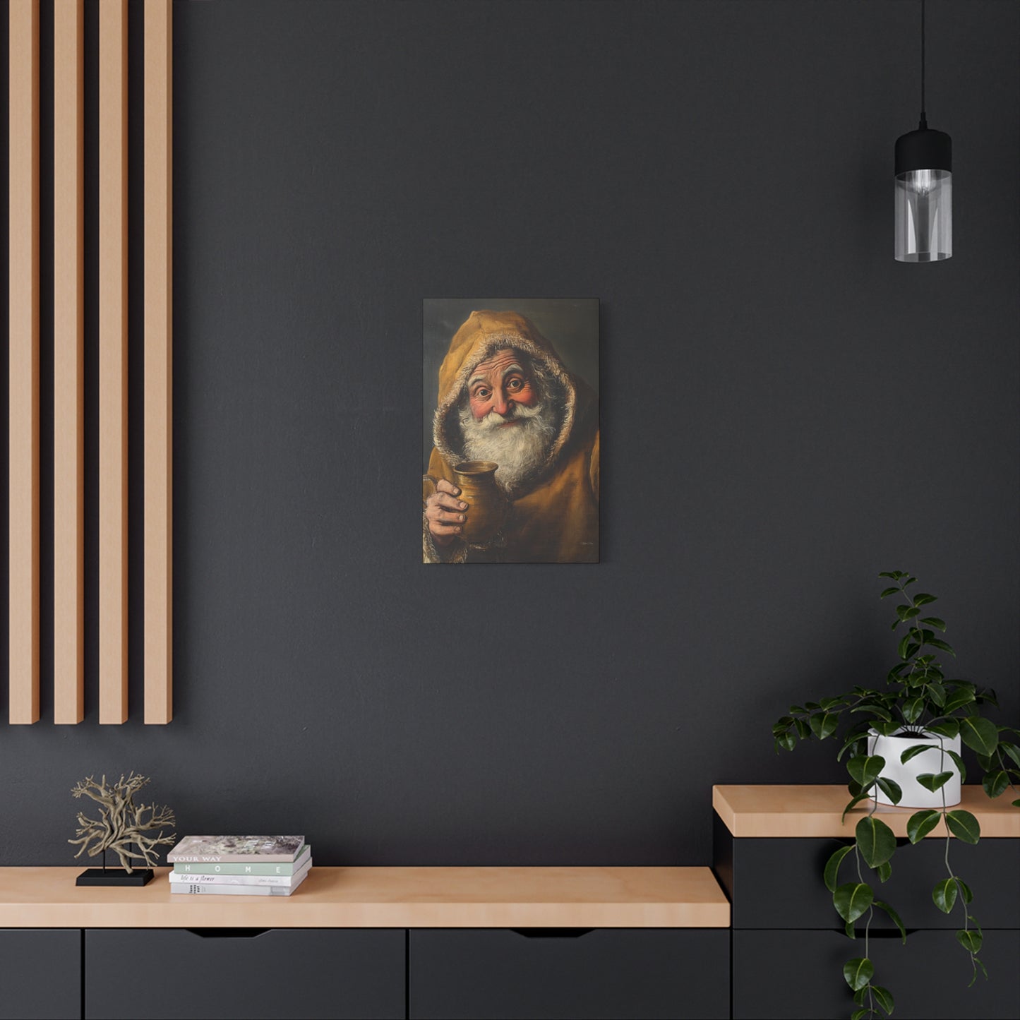 WS Tavern Santa Matte Canvas, Stretched, 1.25"
