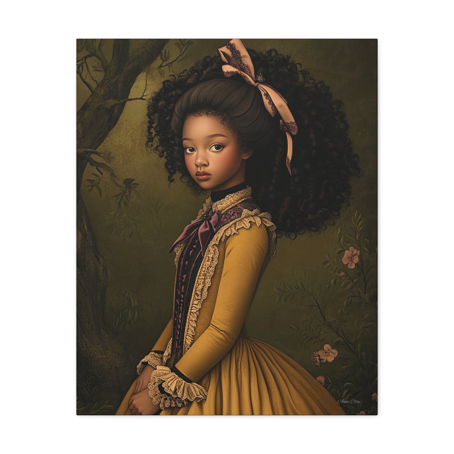 Elegant Stretched Canvas Art Print, Vintage Portrait, Home Decor, Wall Art, Gift for Art Lovers, Gallery Wall
