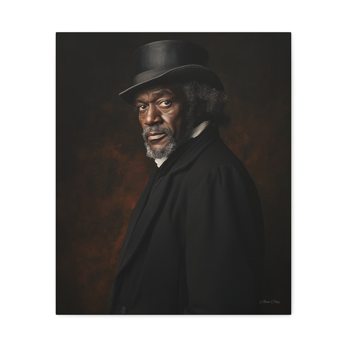 Frederick Elegant Stretched Canvas Art - Iconic Portrait on Matte Finish