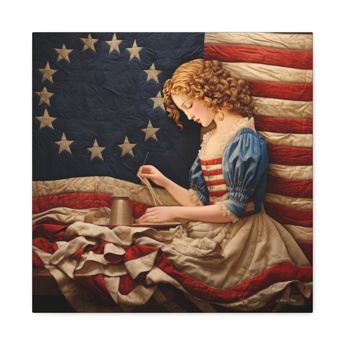 Needlestitch Betsy Matte Canvas, Stretched, 1.25"