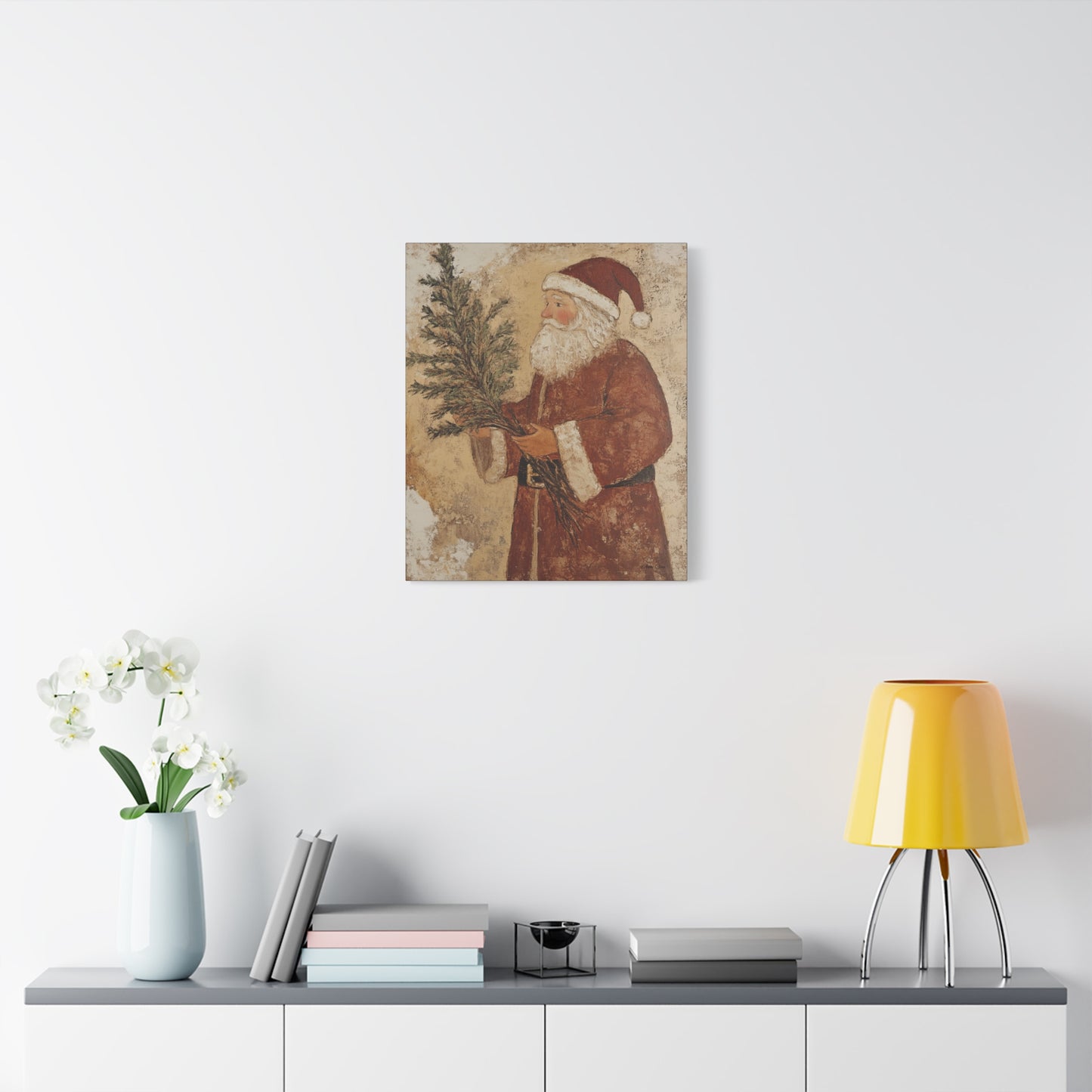 Grunge Classic Santa Matte Canvas, Stretched, 1.25"