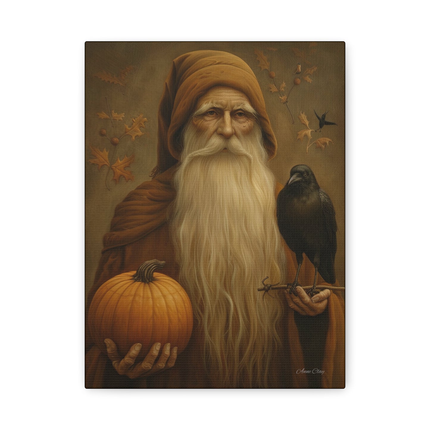 Mystical Fall Canvas Art, Autumn Decor, Nature Wall Art, Halloween Home Decor, Gift for Harvest Season