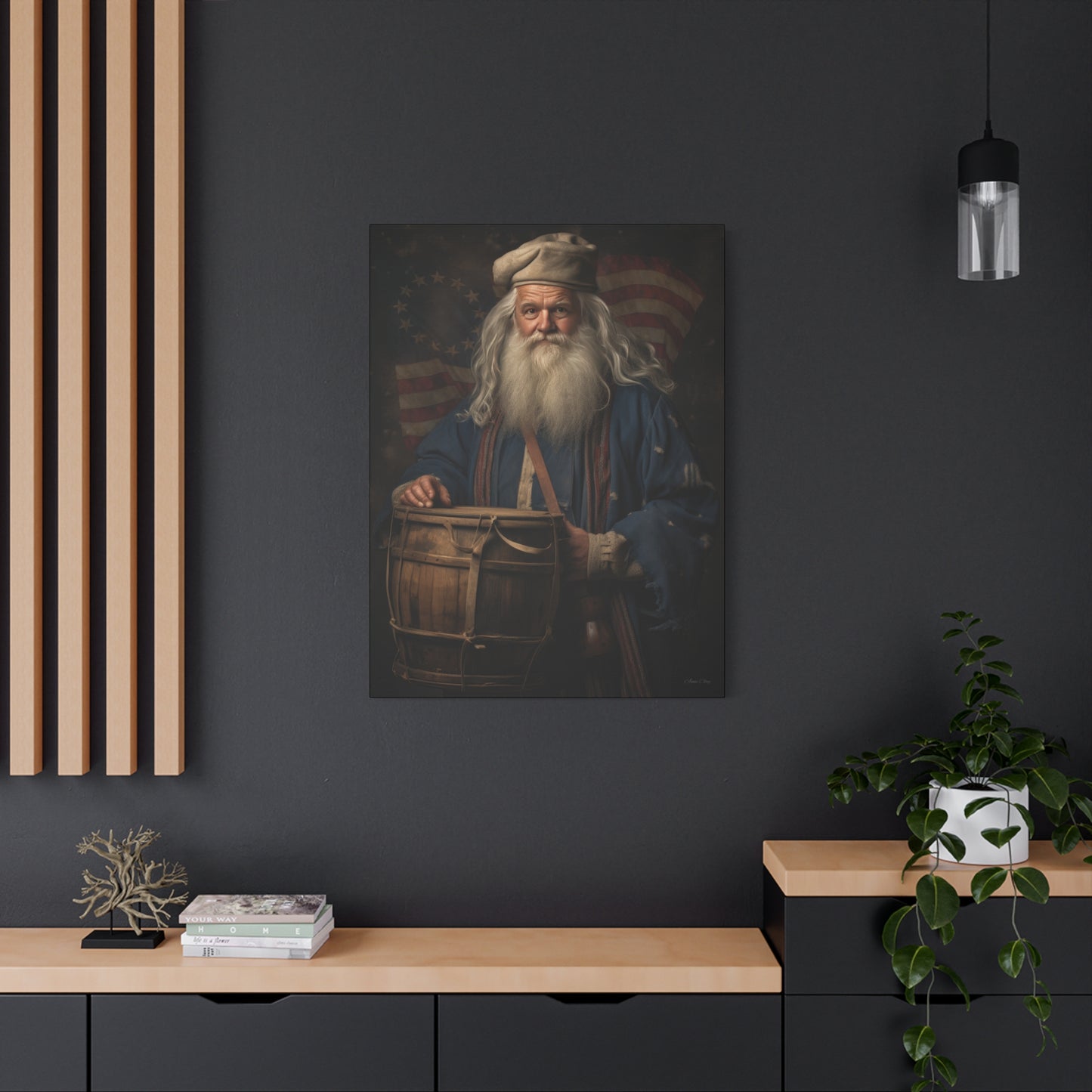 Americana Santa Matte Canvas, Stretched, 1.25"