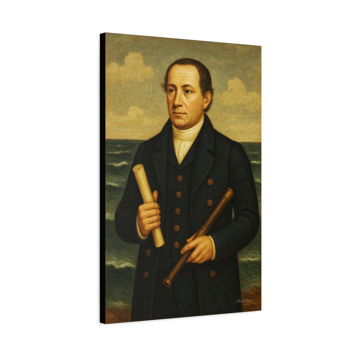 Nautical Portrait Canvas Art Print, Wall Art, Historic Decor, Maritime Home Decor, Gift for Nautical Lovers