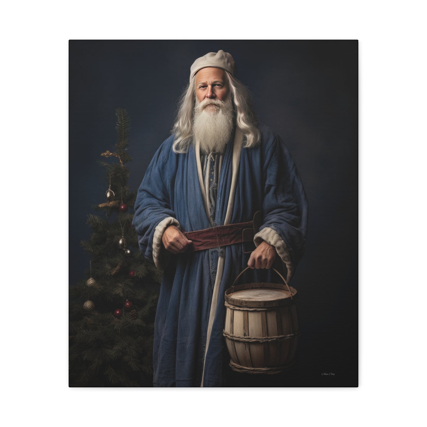 Colonial Everyday Santa Matte Canvas, Stretched, 1.25"