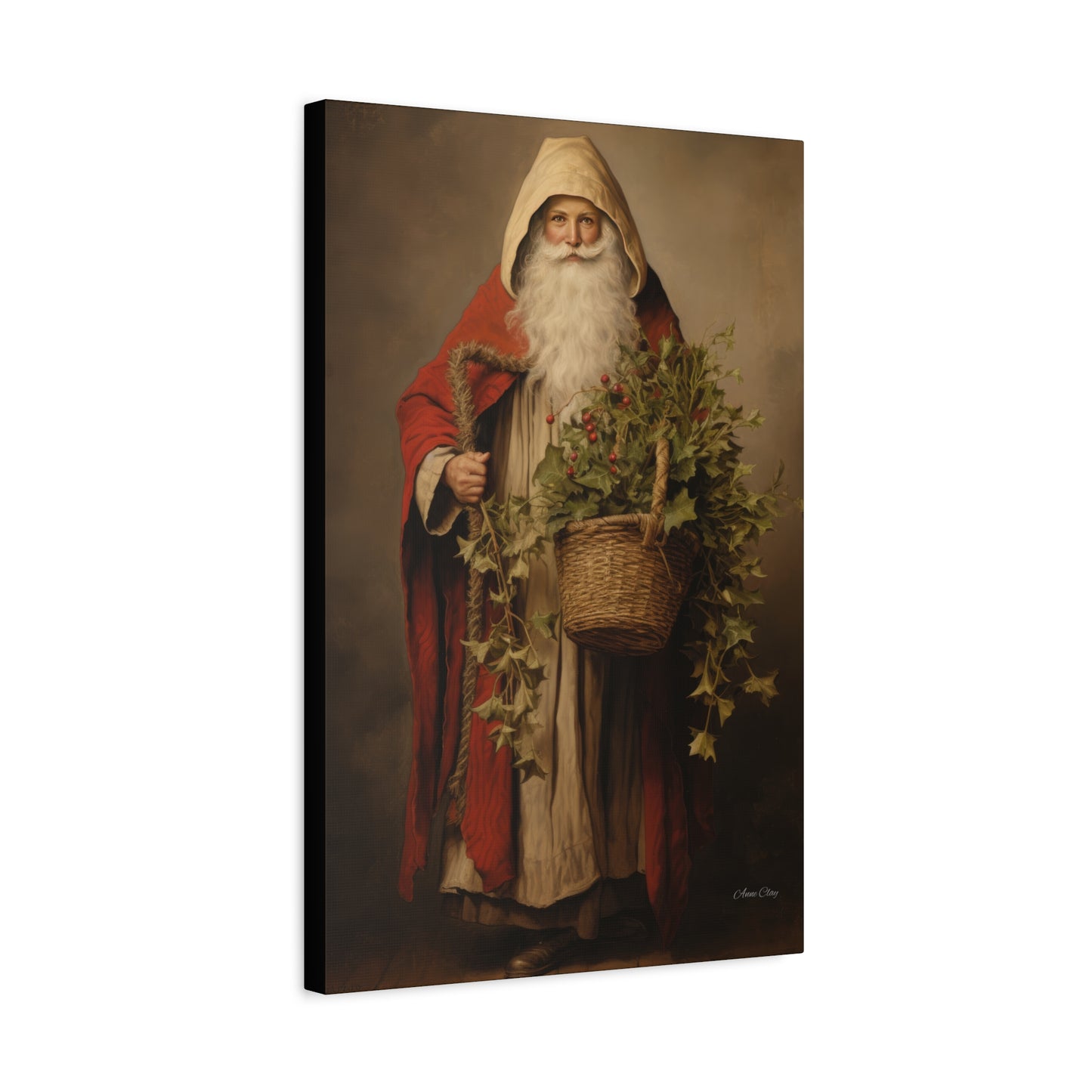 WS Sharing Santa Matte Canvas, Stretched, 1.25"