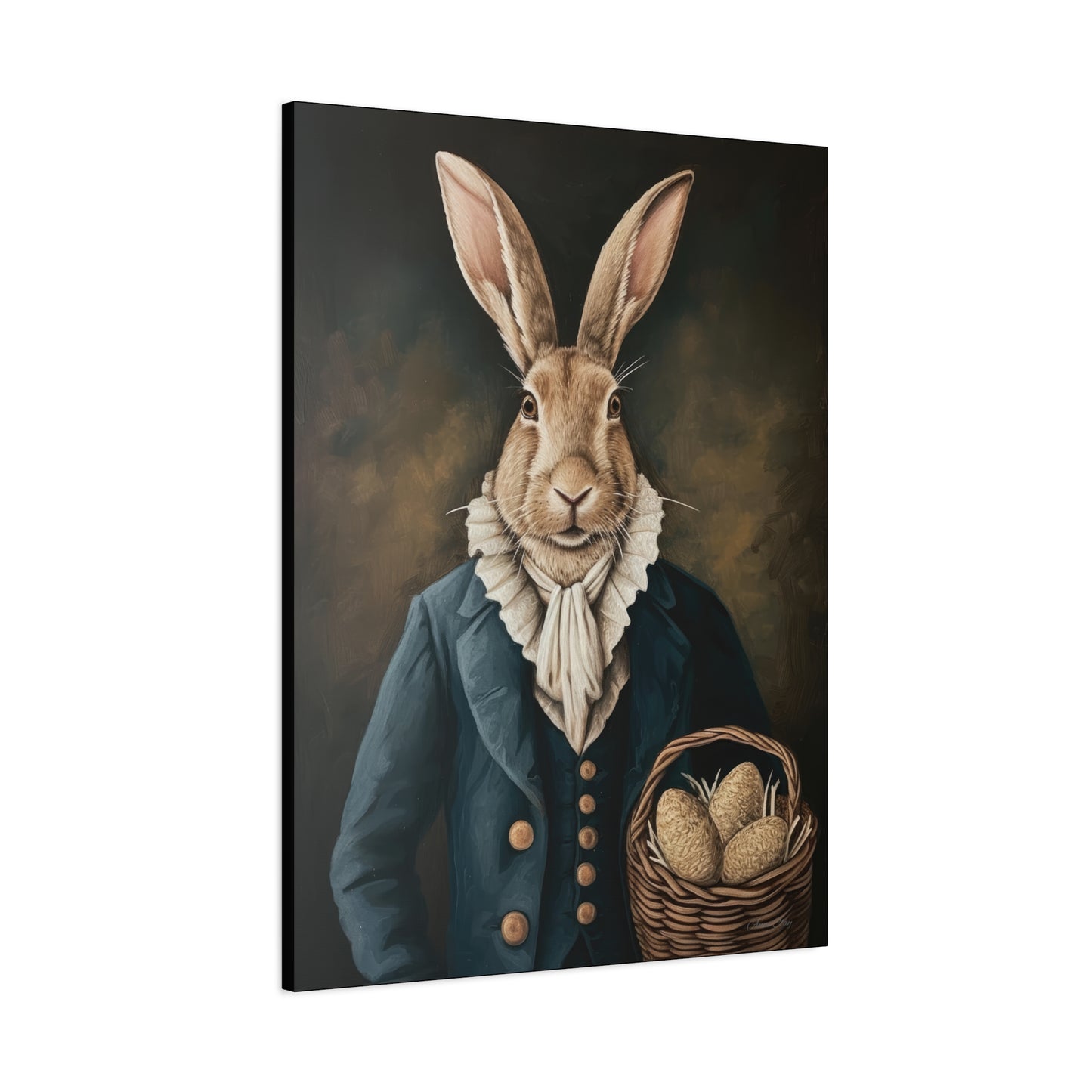 Whimsical Rabbit Canvas Art - Easter Decor - Anne Clay