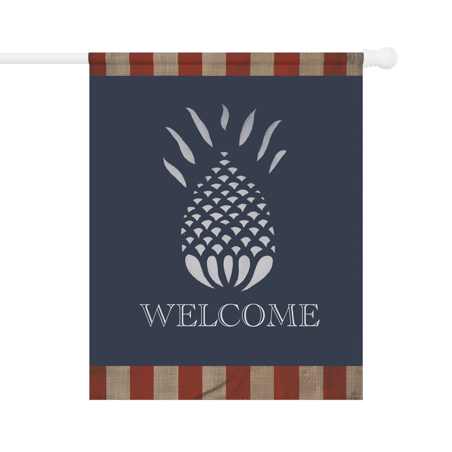 Red, White and Blue Welcome Pineapple Garden Flag Garden & House Banner