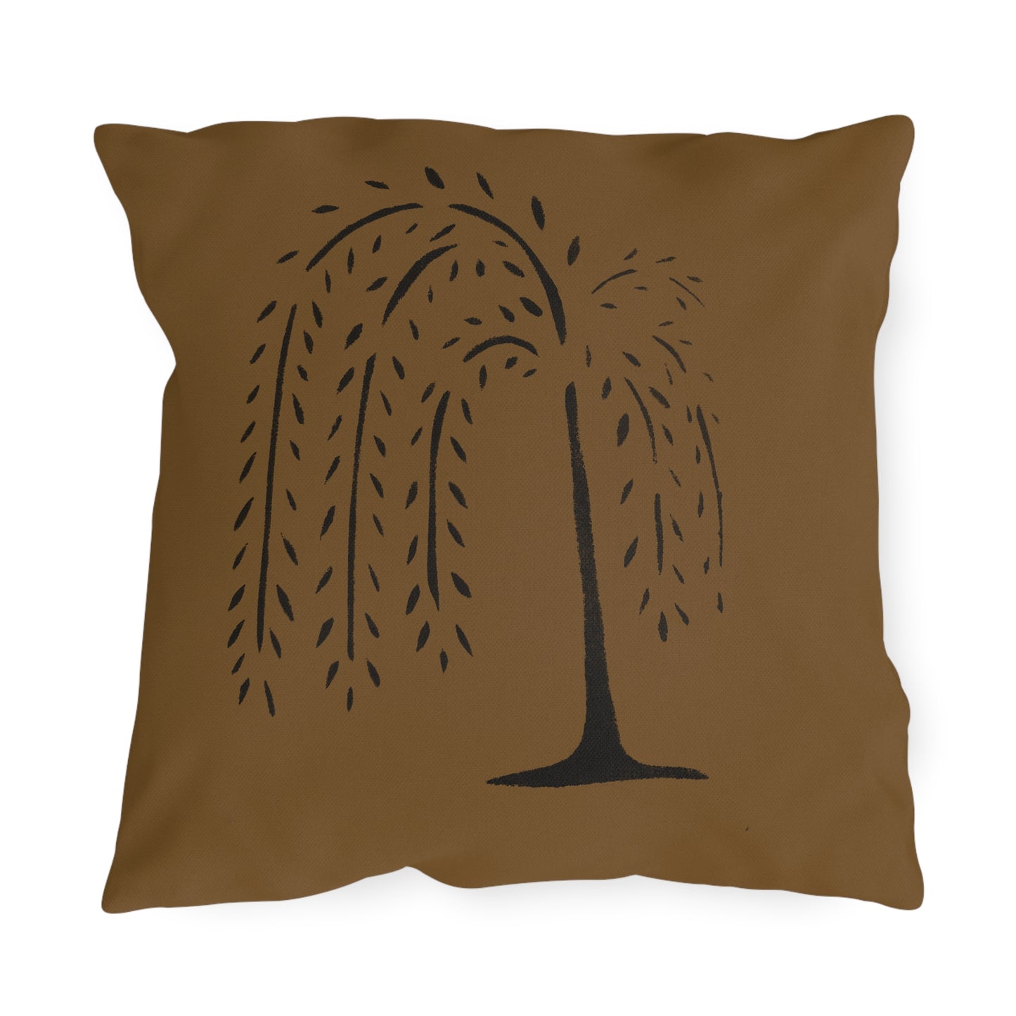 Willow Black on Dark Gold Outdoor Pillows