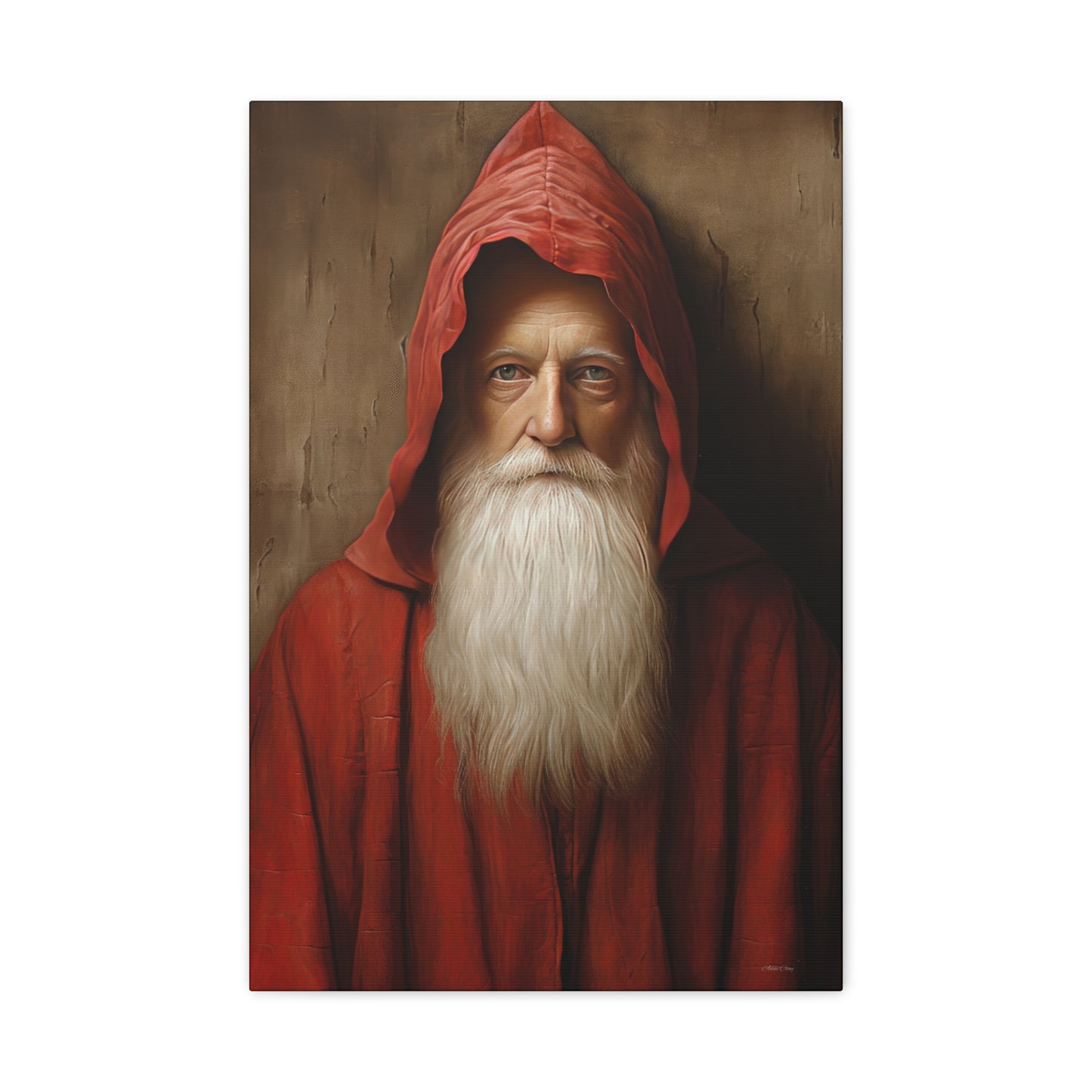 WS Mysterious Santa Matte Canvas, Stretched, 1.25"