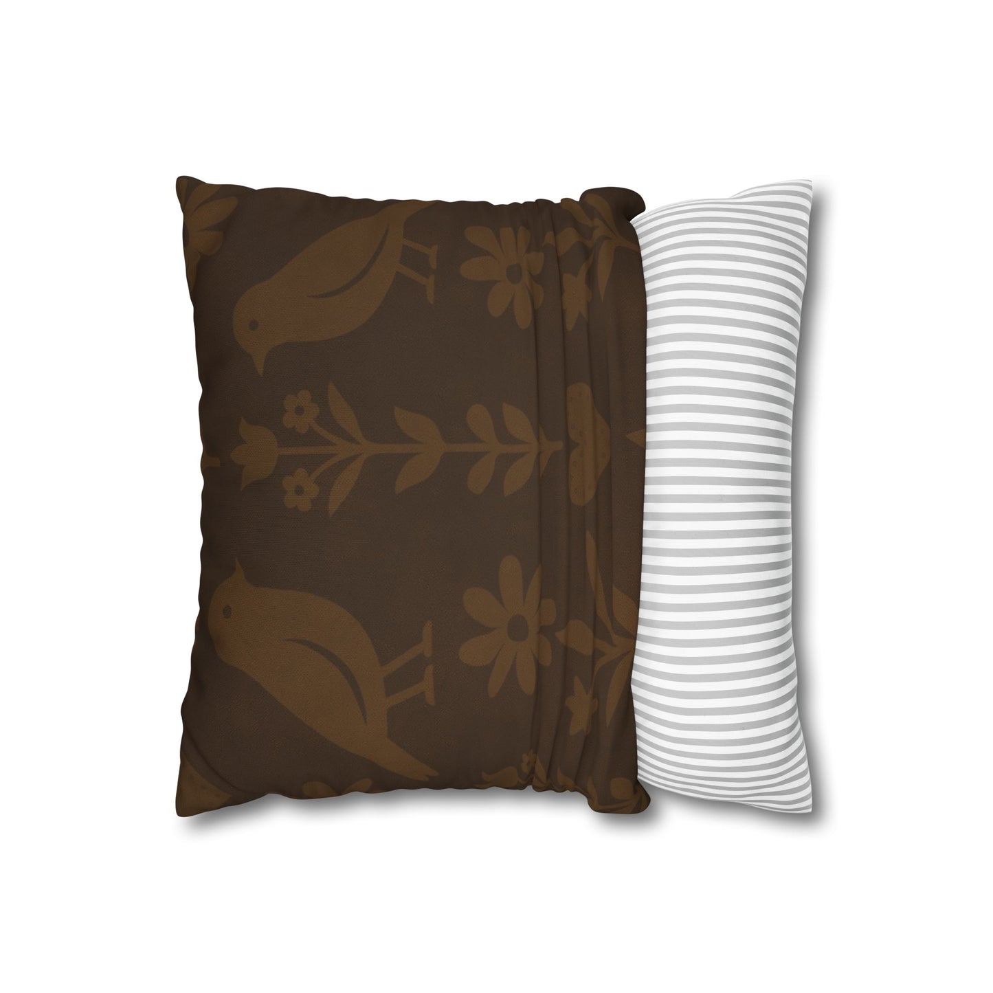 Bohemian Bird Pattern Pillowcase - Cozy Home Decor, Vintage Accent, Gift for Bird Lovers, Rustic Living Room, Nature Inspired