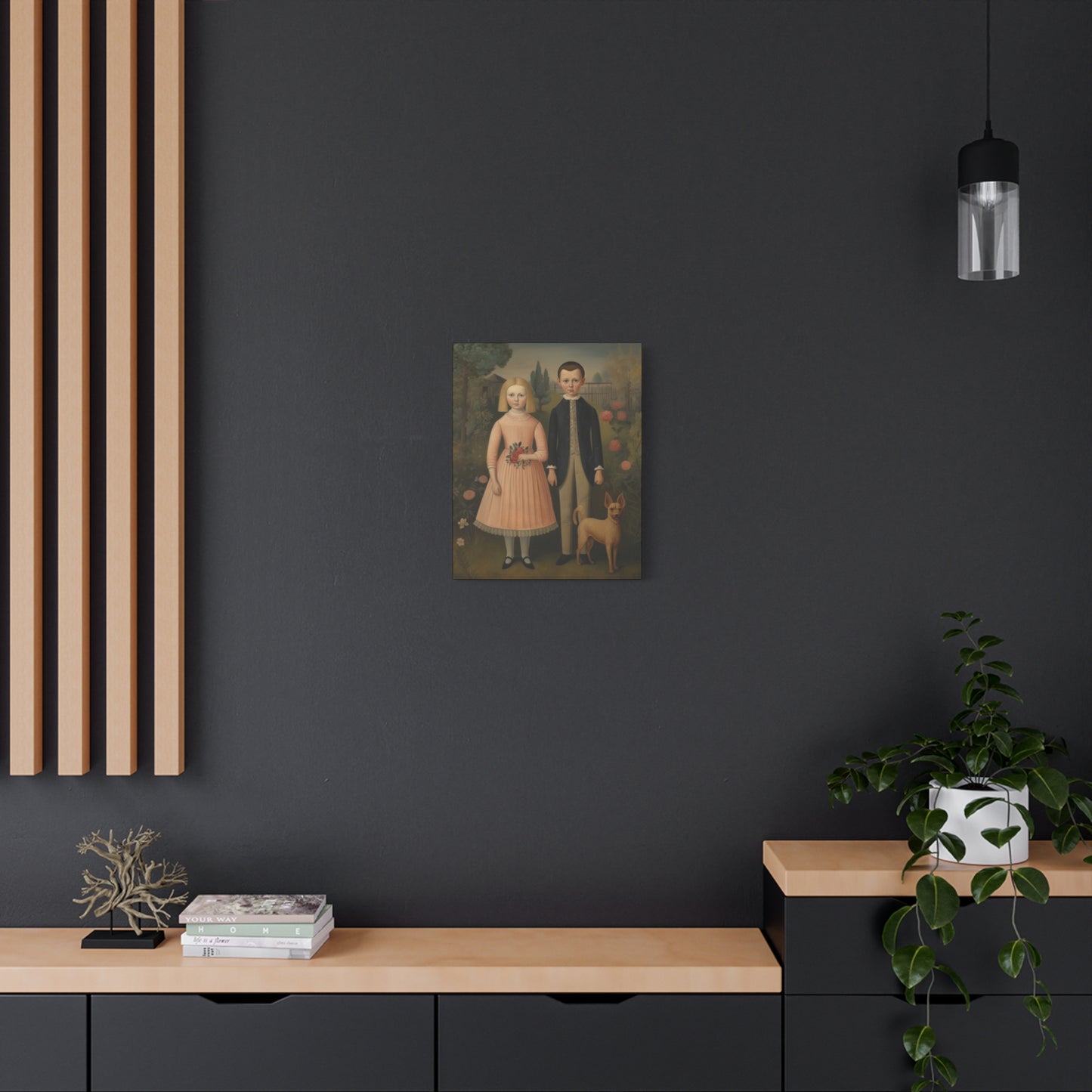 Whimsical Vintage Art Print - Matte Stretched Canvas Wall Decor