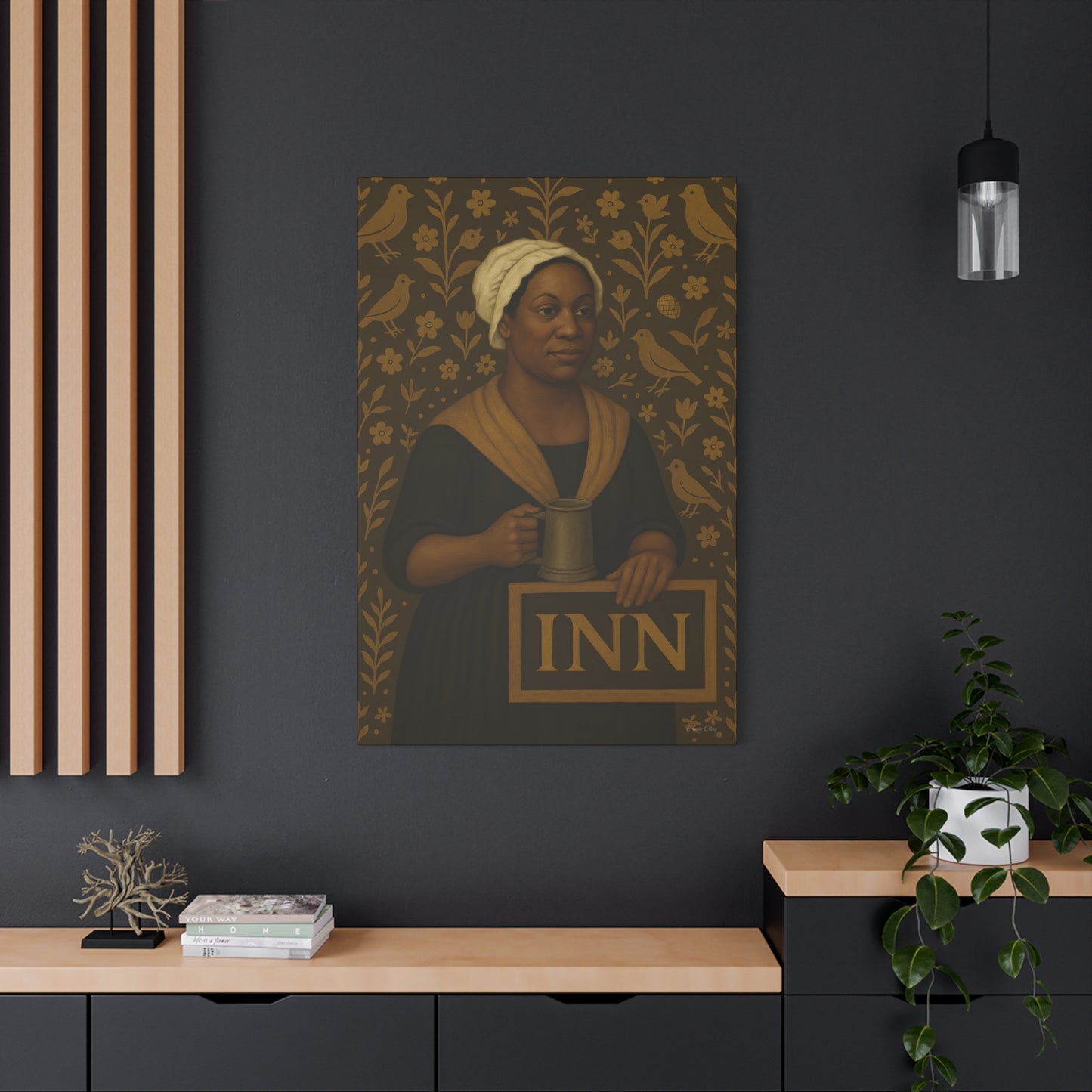 Innkeepers Welcome Primitive Folk Portrait