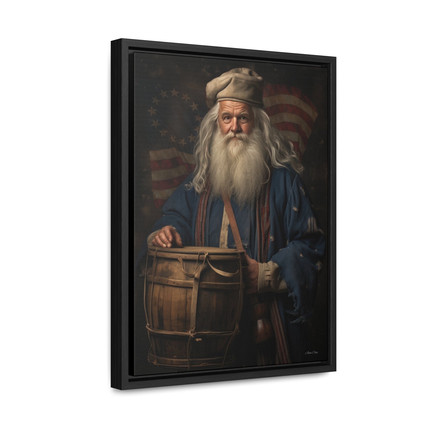 Framed Americana Santa Gallery Canvas Wraps, Vertical Frame