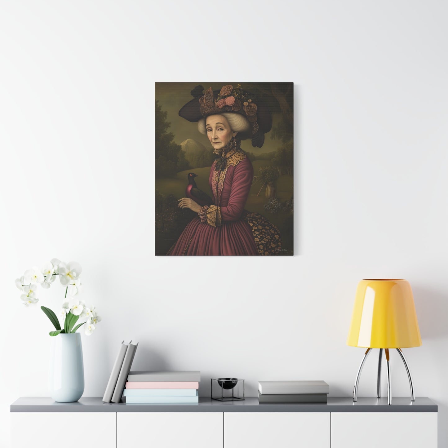 Vintage Floral Canvas Wall Art, Home Decor, Gallery Wall, Gift for Her, Elegant Art, Antique Style Decoration