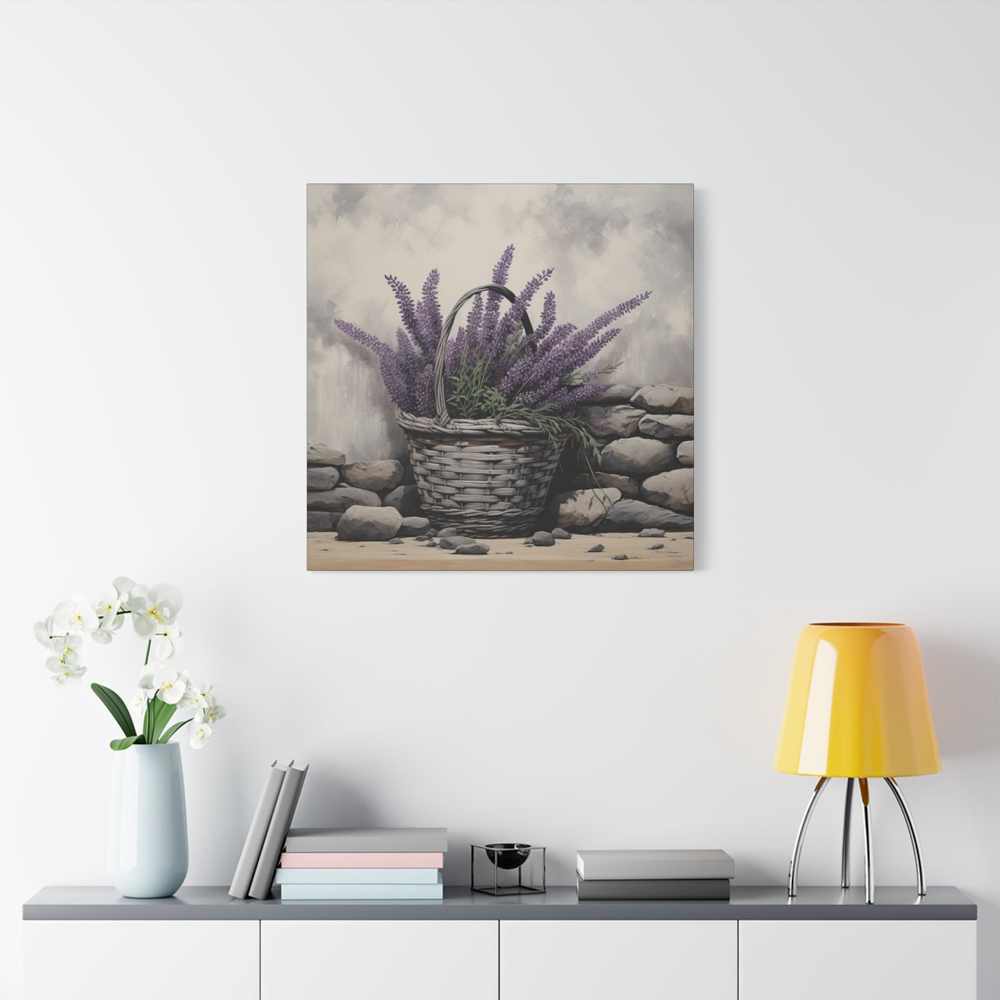 Lavender Stones Matte Canvas, Stretched, 1.25"