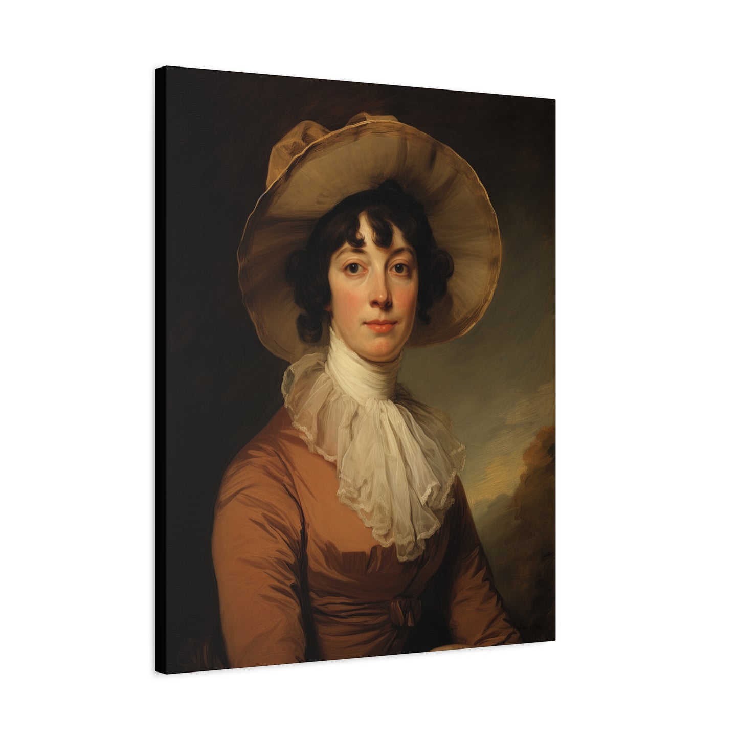 Miss Jane Early American Portrait Classic Portrait Matte Canvas Wall Art - Elegant Home Decor