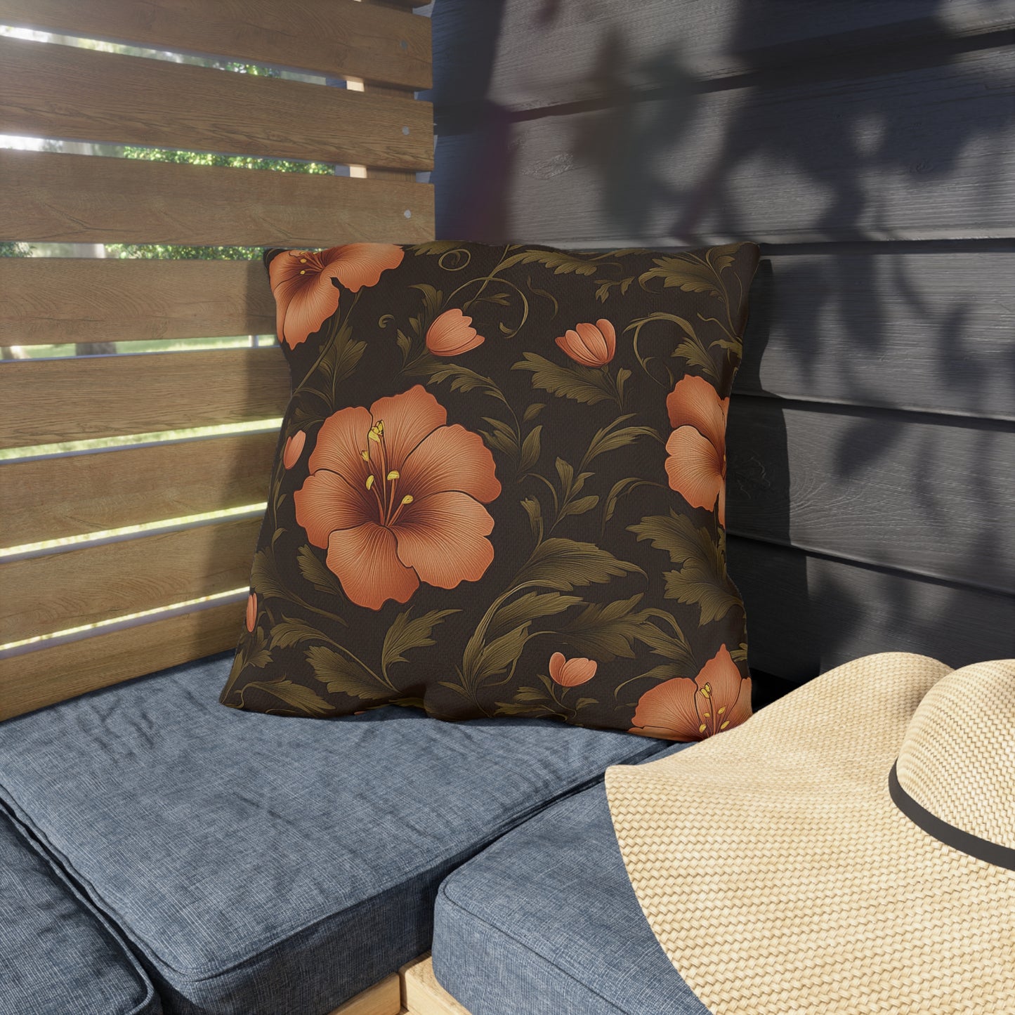Floral Outdoor Pillow | Tropical Decor, Patio Cushion, Garden Pillow, Hibiscus Throw Pillows, Summer Home Decor