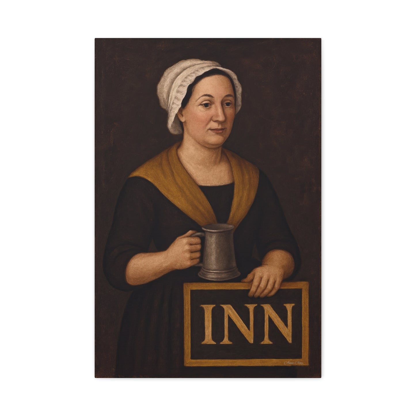 Innkeeper Canvas Art, Vintage Wall Decor, Home Pub Sign, Historical Artwork, Tavern Decor, Gift for Pub Lovers