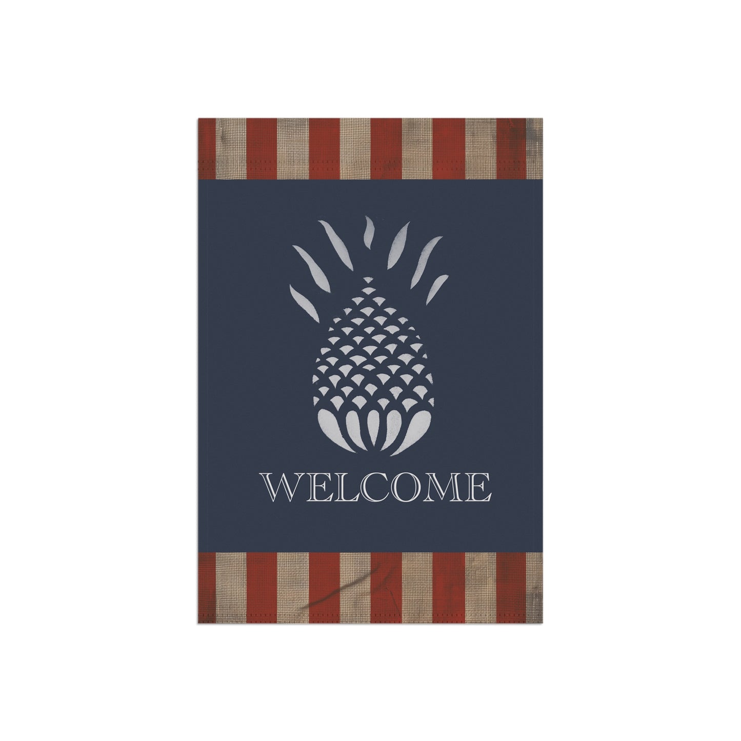 Red, White and Blue Welcome Pineapple Garden Flag Garden & House Banner