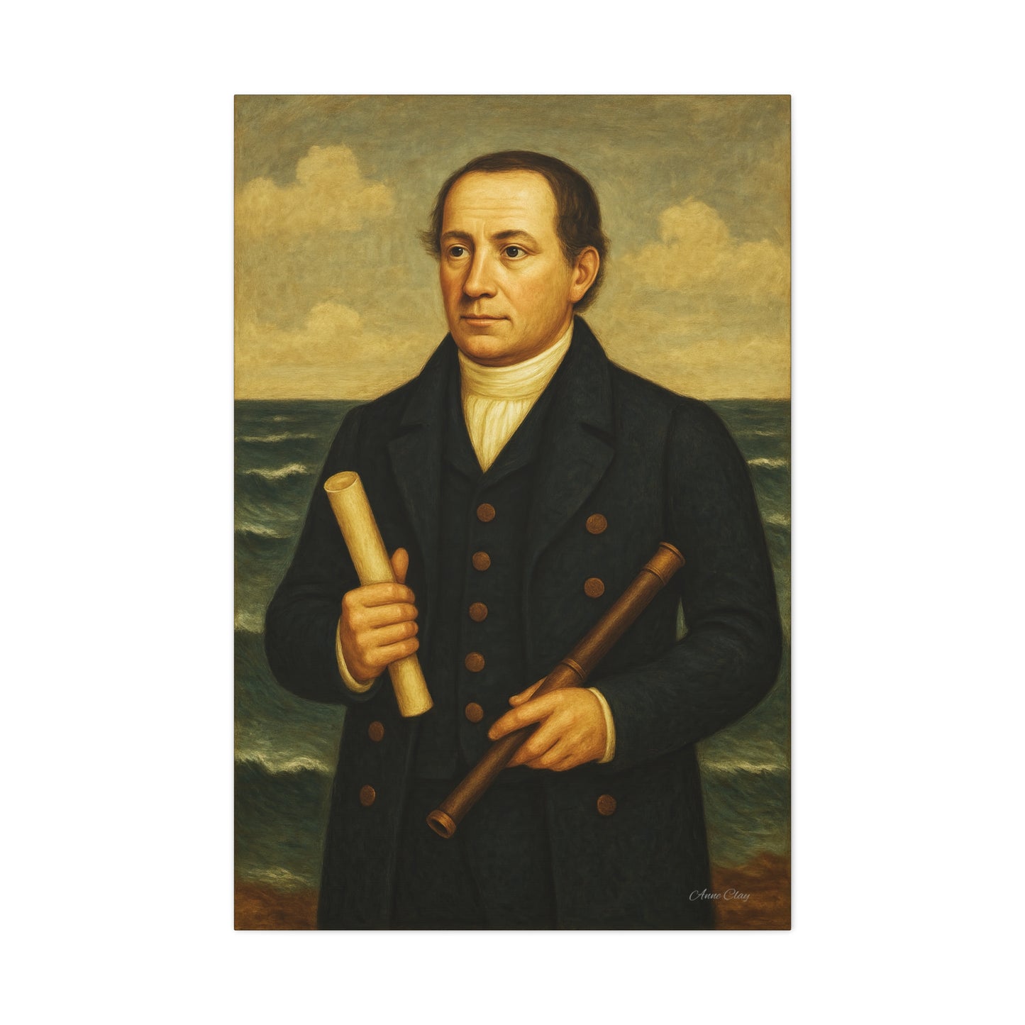 Nautical Portrait Canvas Art Print, Wall Art, Historic Decor, Maritime Home Decor, Gift for Nautical Lovers