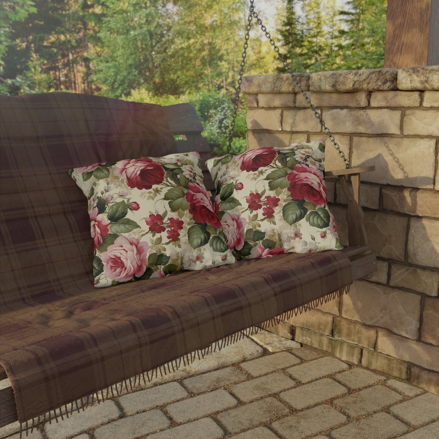 Classic Roses Outdoor Pillows