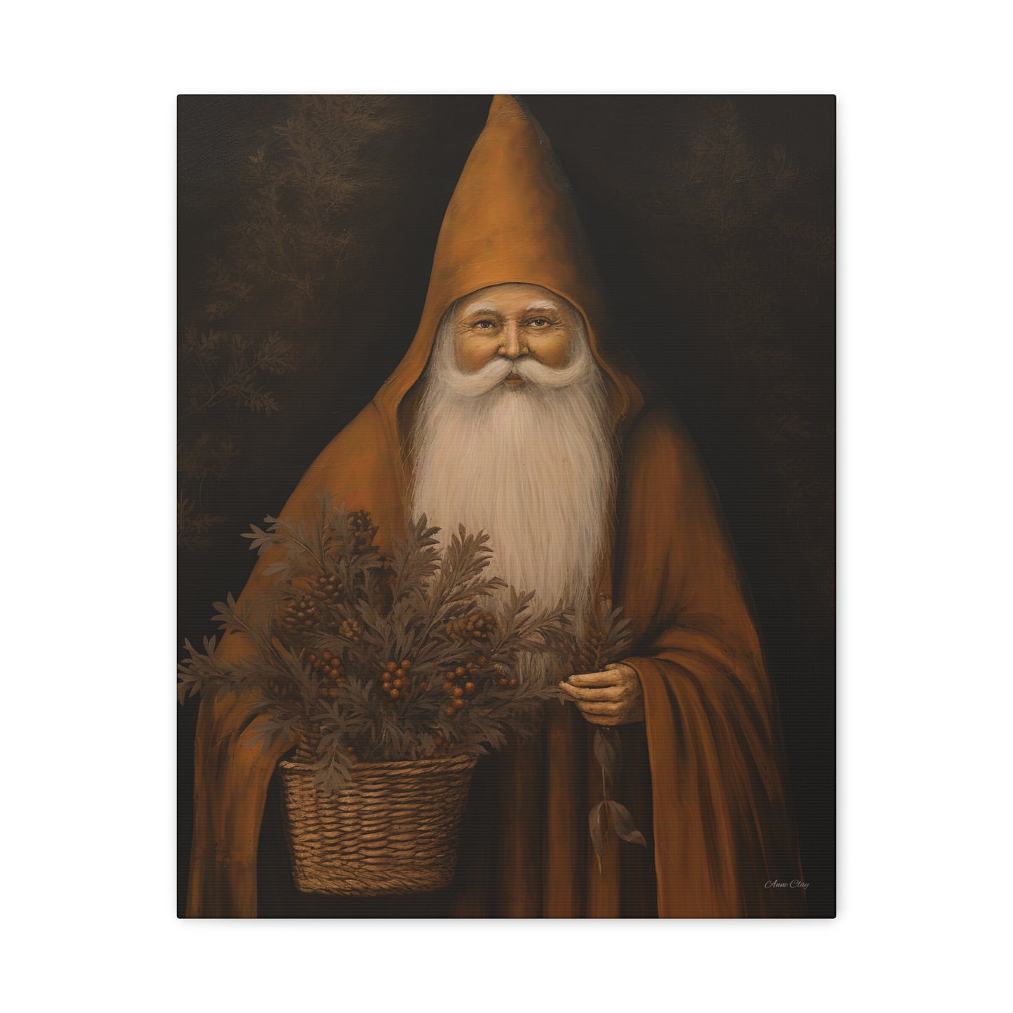 Perfect Prim Santa Matte Canvas, Stretched, 1.25"