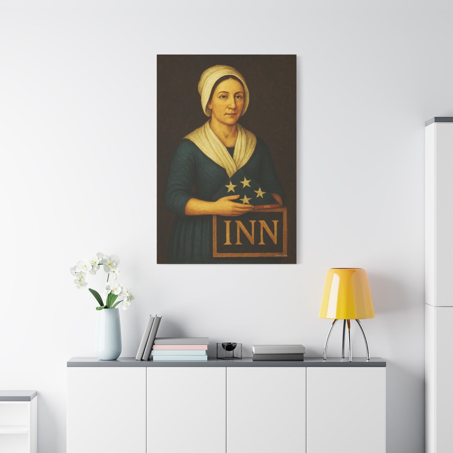 Vintage Inn Canvas Wall Art, Rustic Home Decor, Farmhouse Decoration, Historical Artwork, Gift for History Lovers