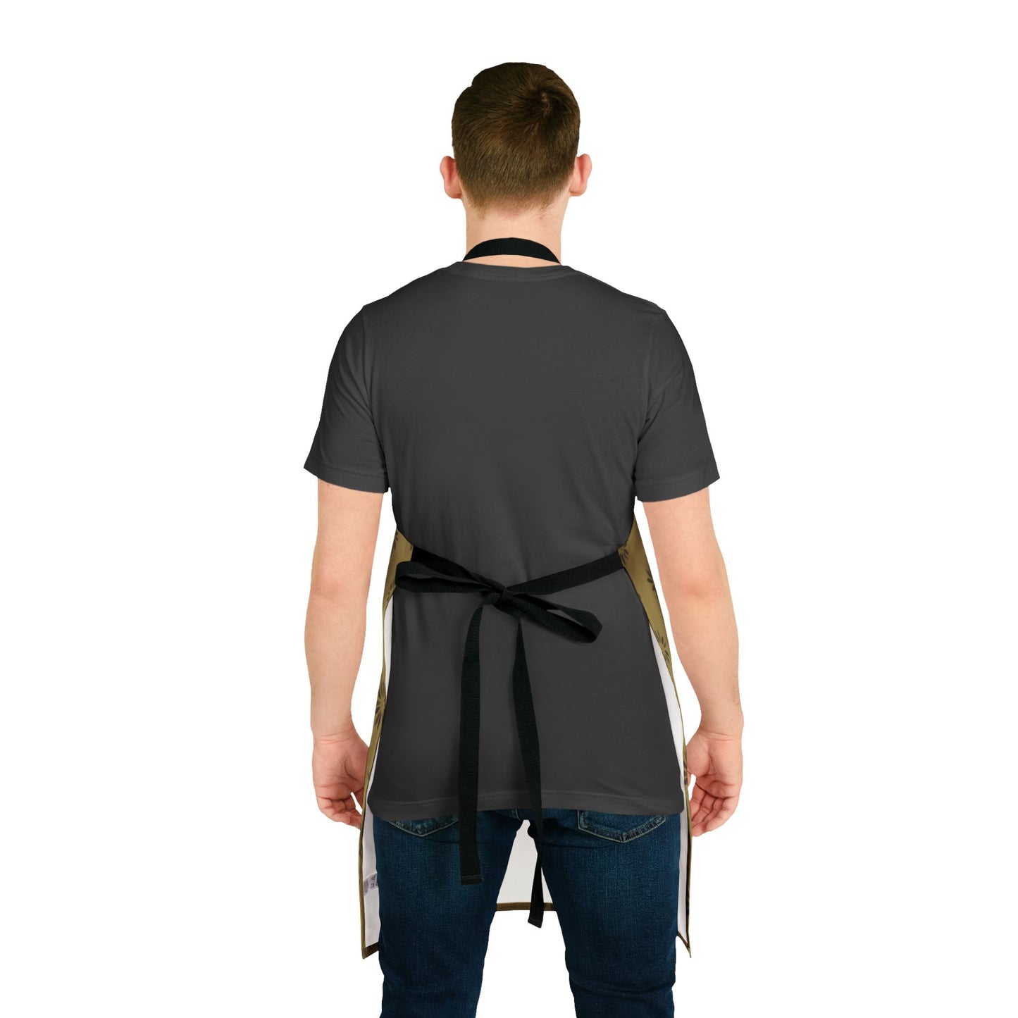 Black and Gold Stencil Apron